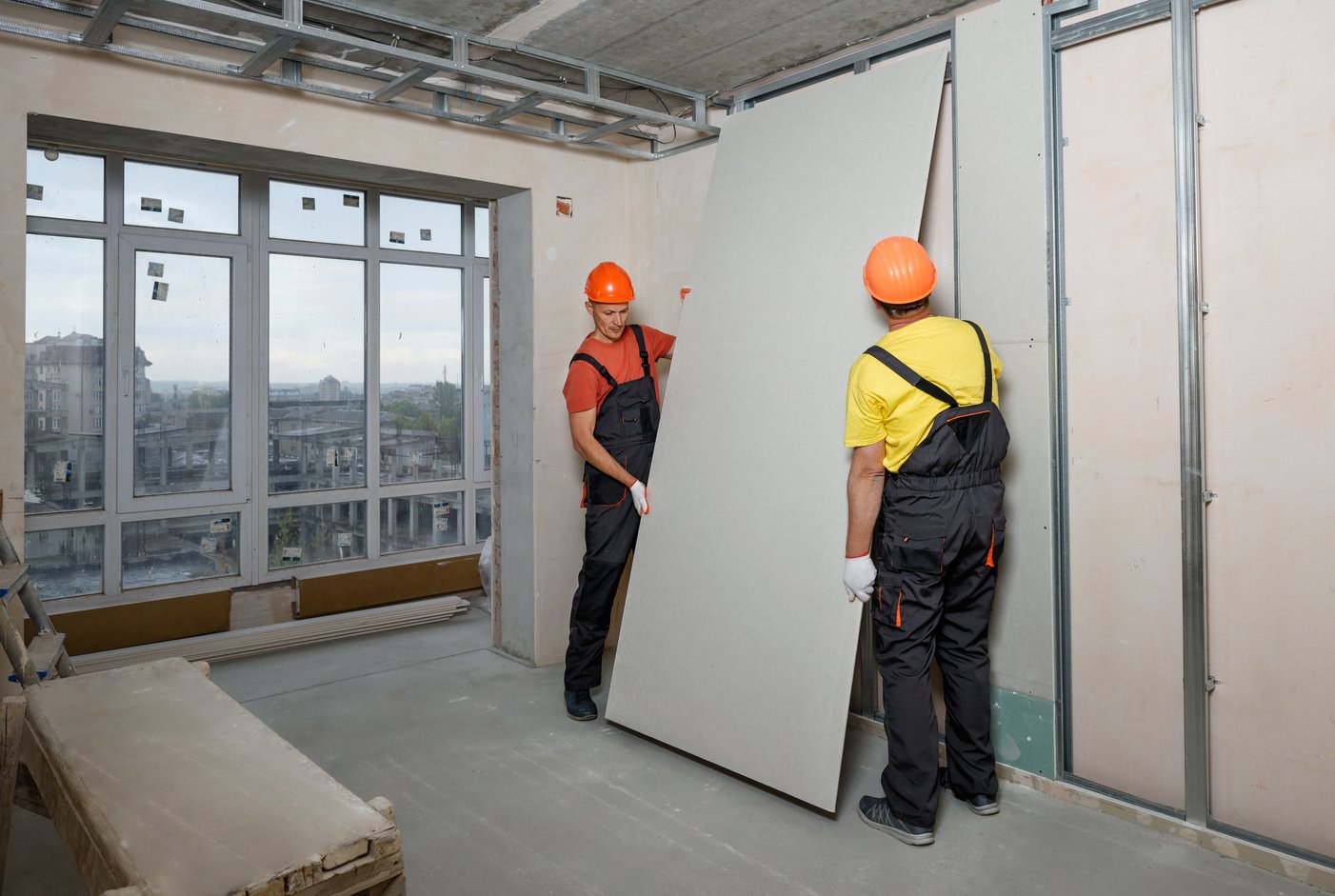 Drywall installation.